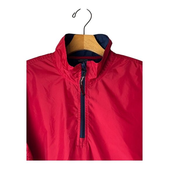 Tommy‎ Hilfiger Windbreaker Boys XL Red Quarter Zip Lightweight Outdoor Preppy - Picture 3 of 13